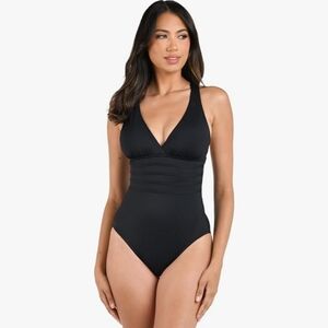 LaBlanca Island Goddess Multi-Strap Cross-Back One Piece - Black